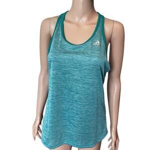 Adidas Top Tank Climalite Green Women Sz M gently used